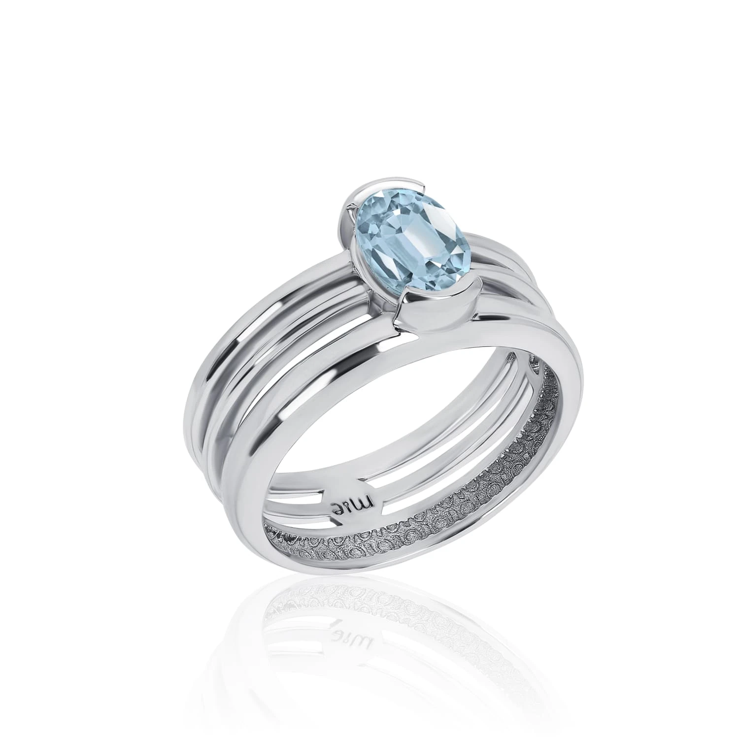 Серебряное кольцо PURITY с топазом Sky