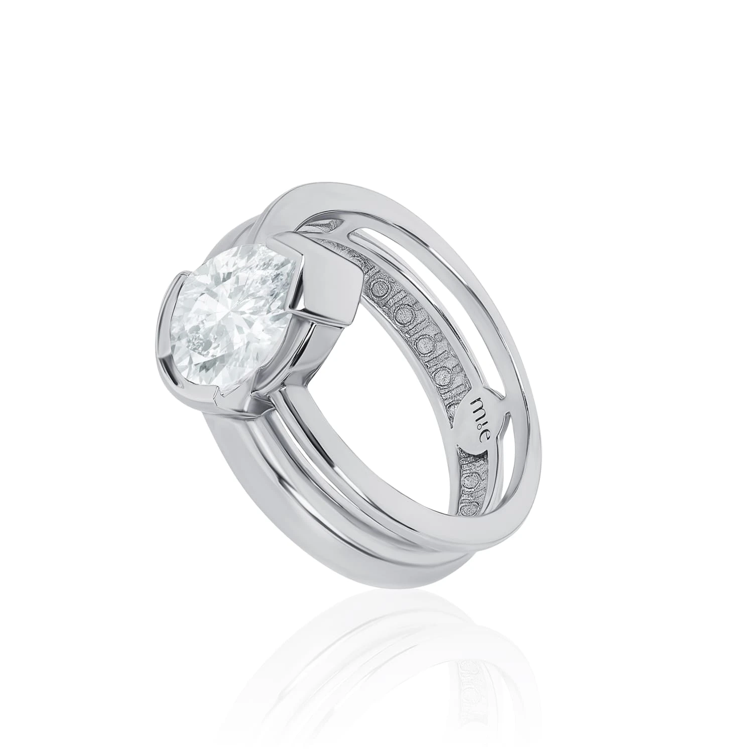 Серебряное кольцо PURITY с белым топазом