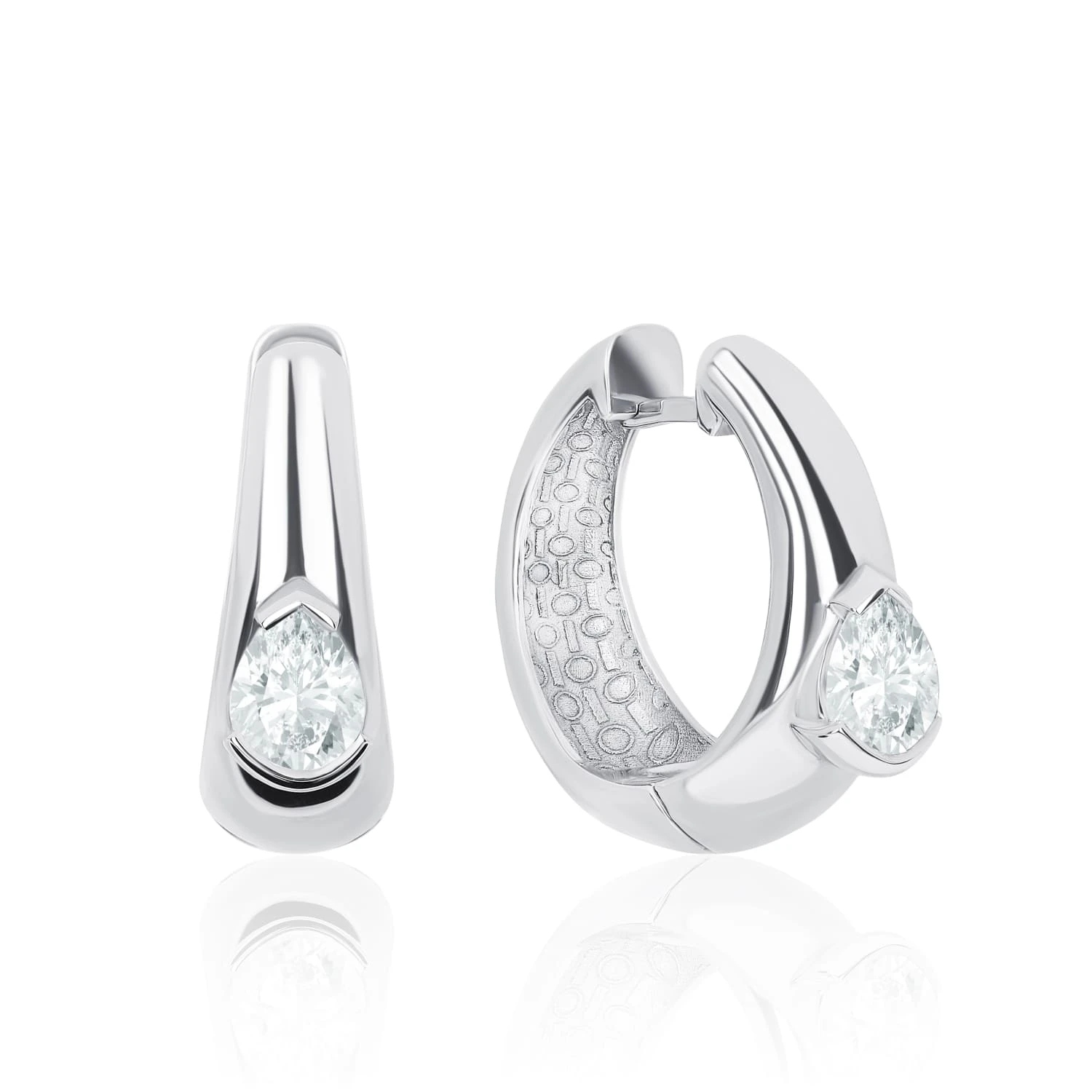 Серебряные серьги PURITY с белым топазом