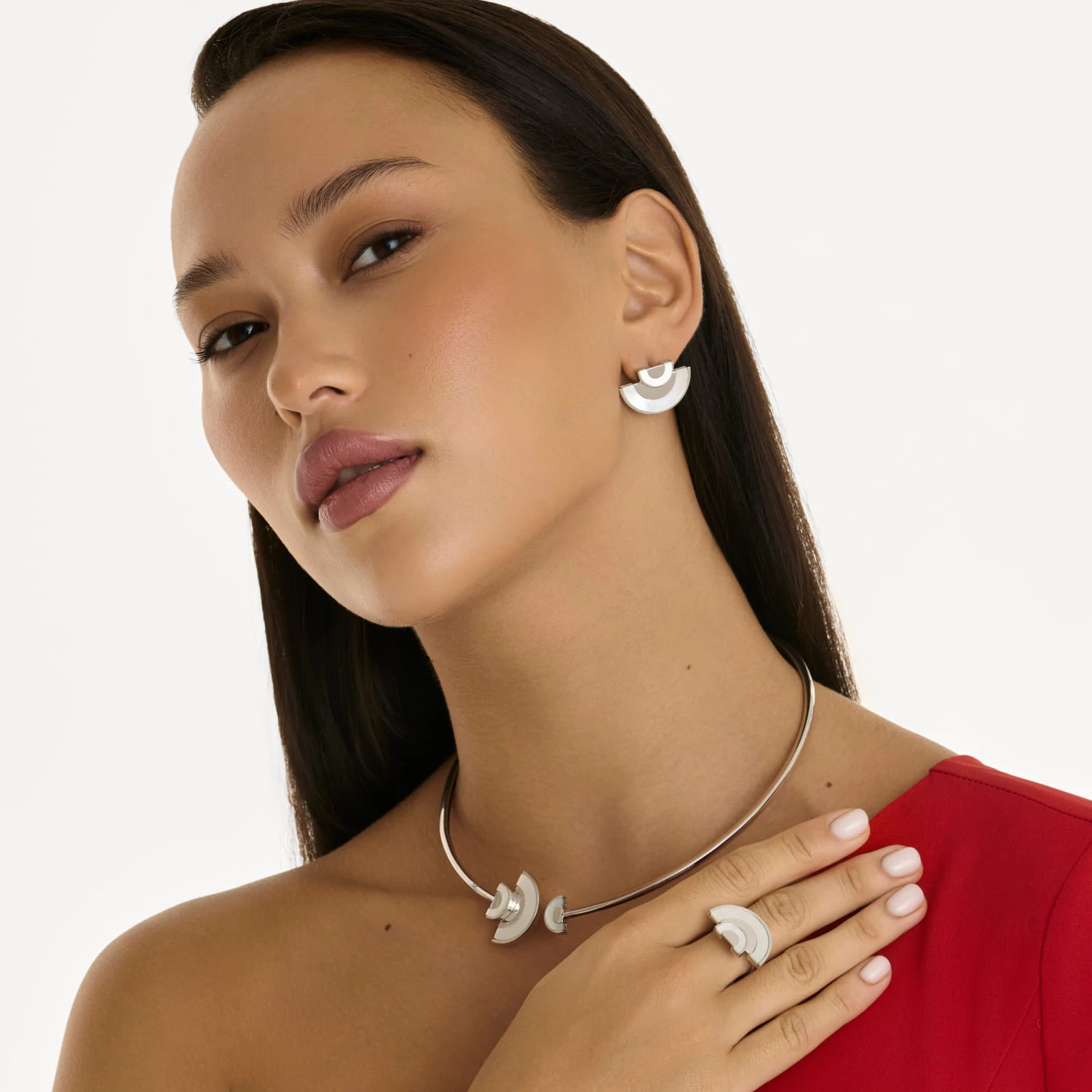 Серьги из серебра с перламутром VENUS