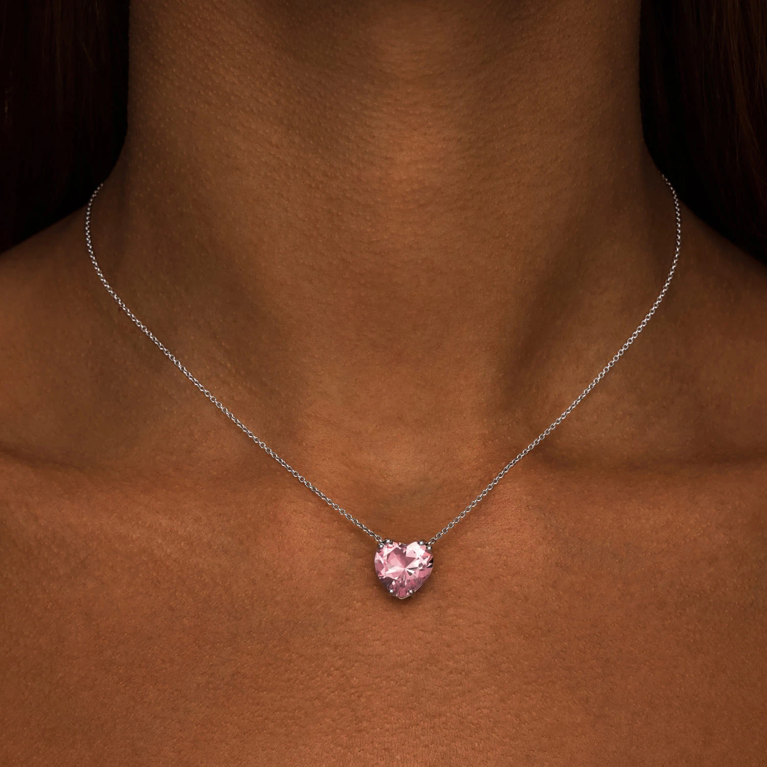 Серебряное колье SWEETHEART с подвеской-сердцем