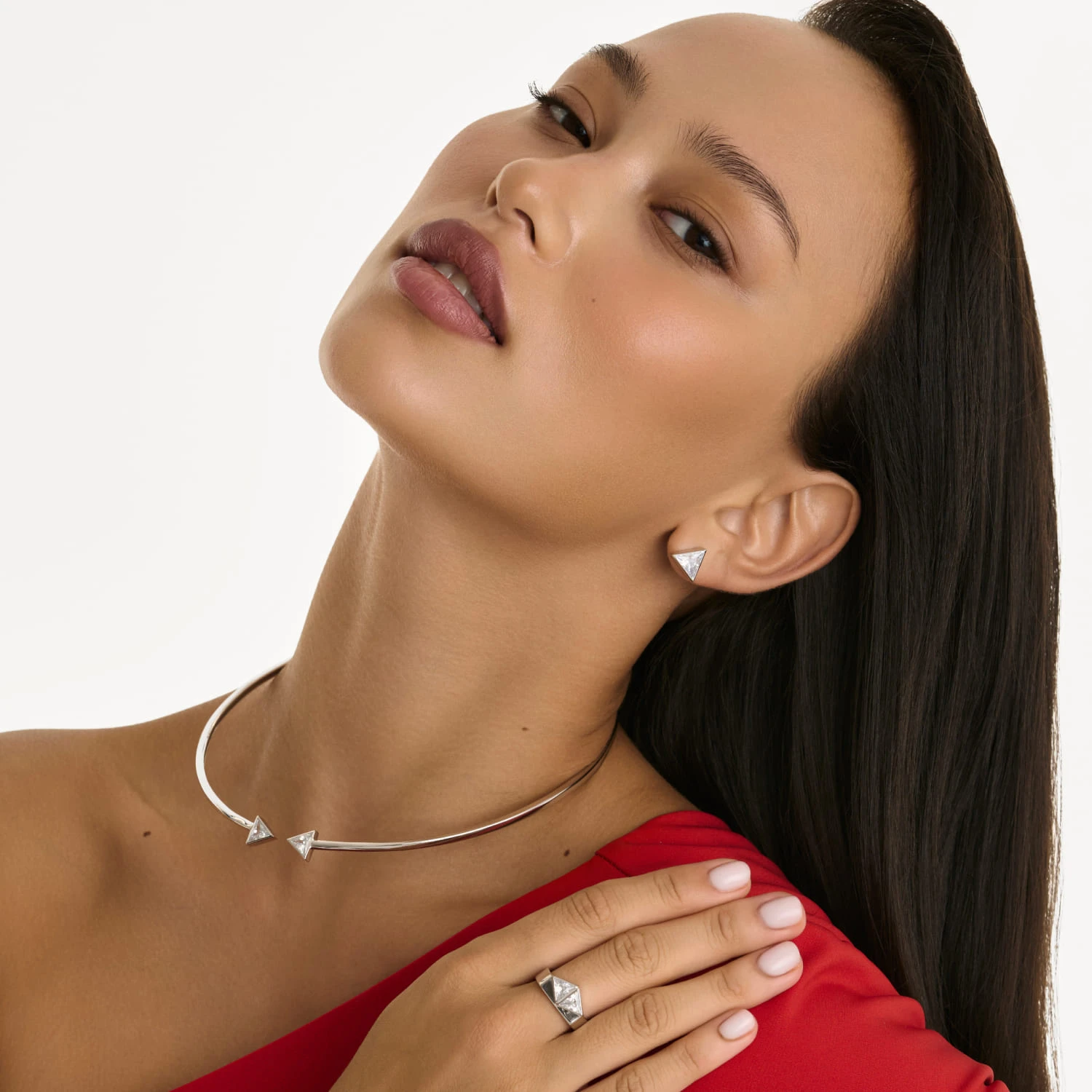 Колье из серебра с фианитами VENUS