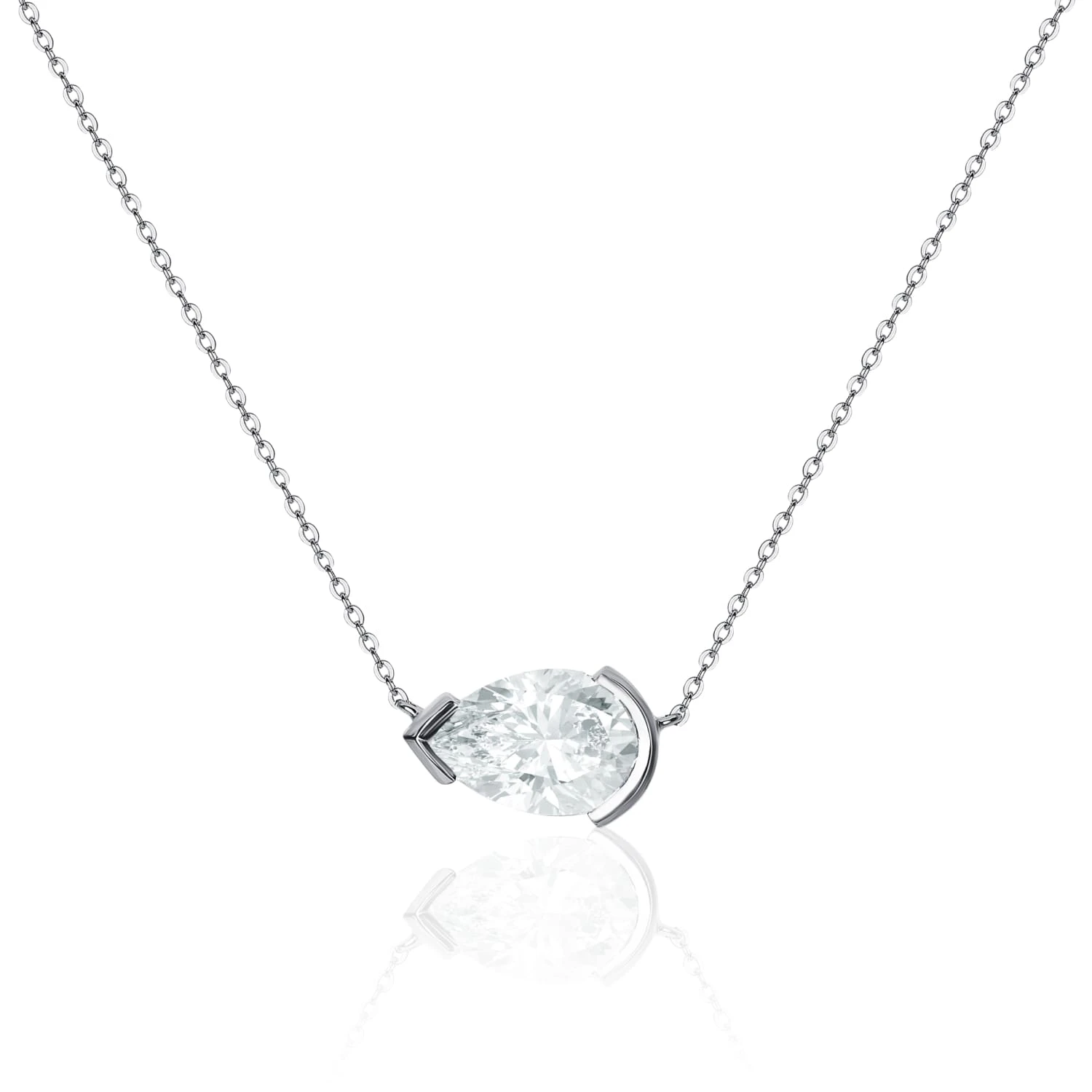Серебряное колье PURITY с белым топазом