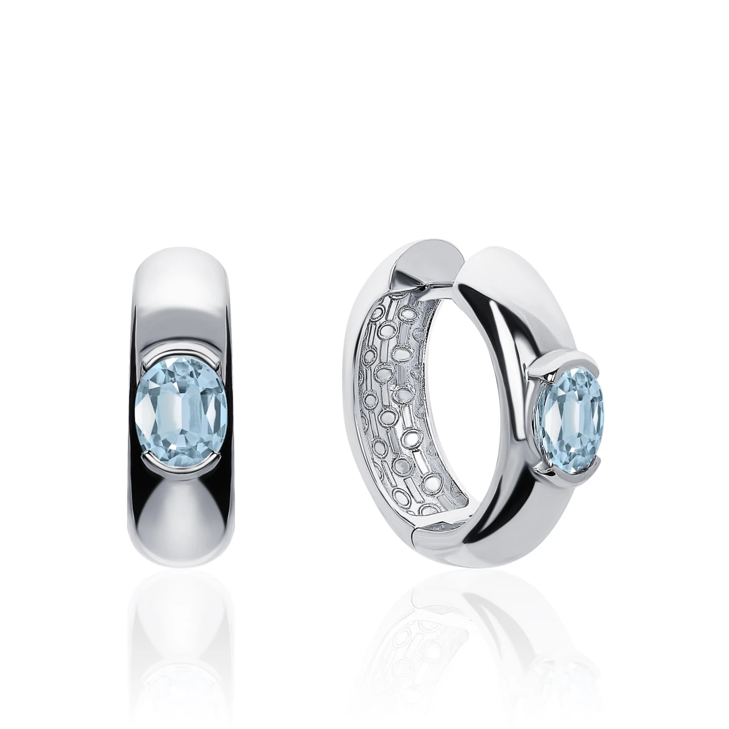 Серебряные серьги PURITY с топазом Sky