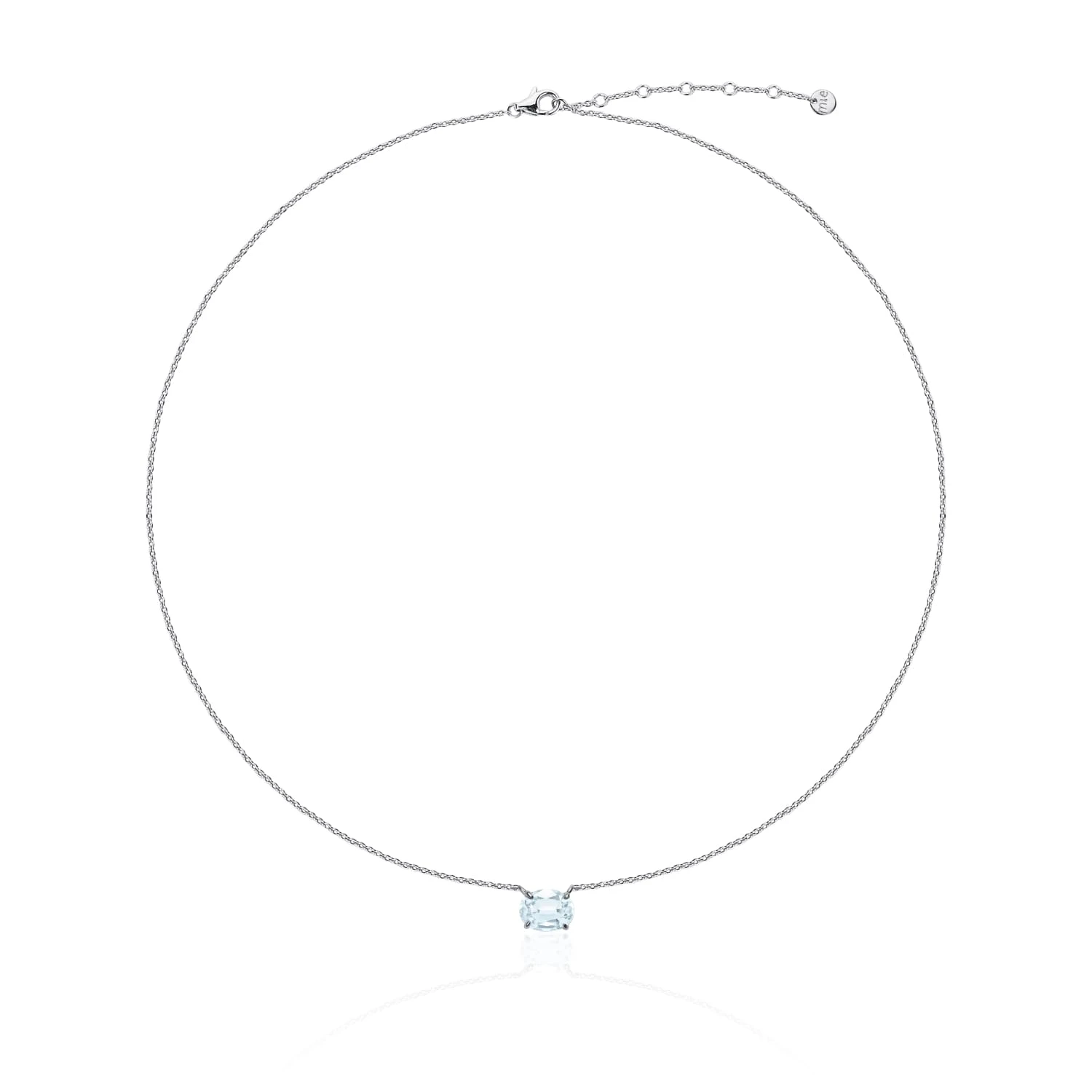 Серебряное колье PURITY с топазом Sky