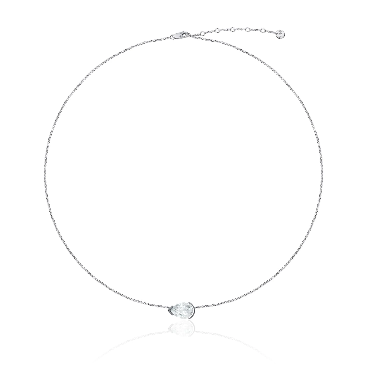 Серебряное колье PURITY с белым топазом