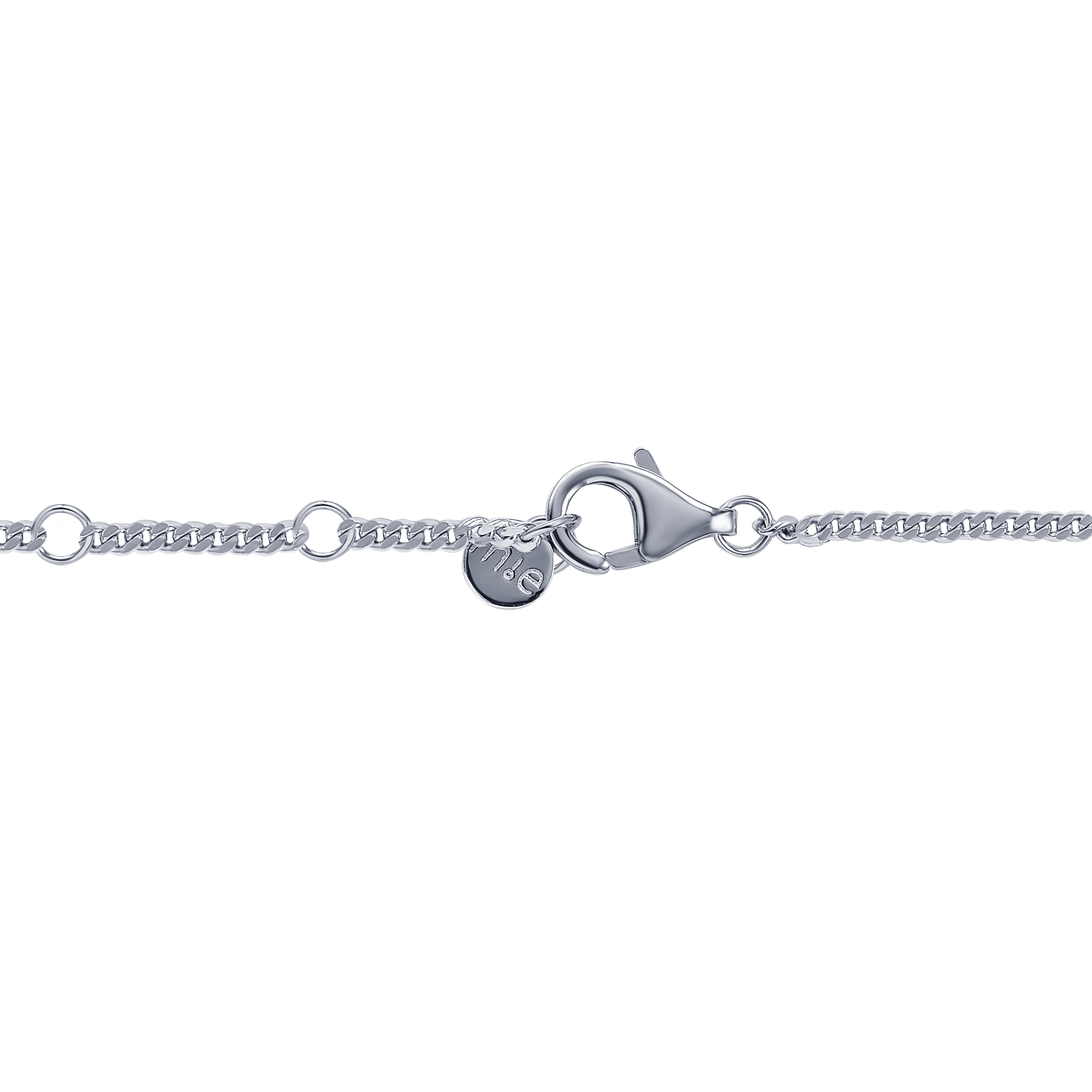 Серебряный браслет Midnight с фианитами в огранке Эмеральд