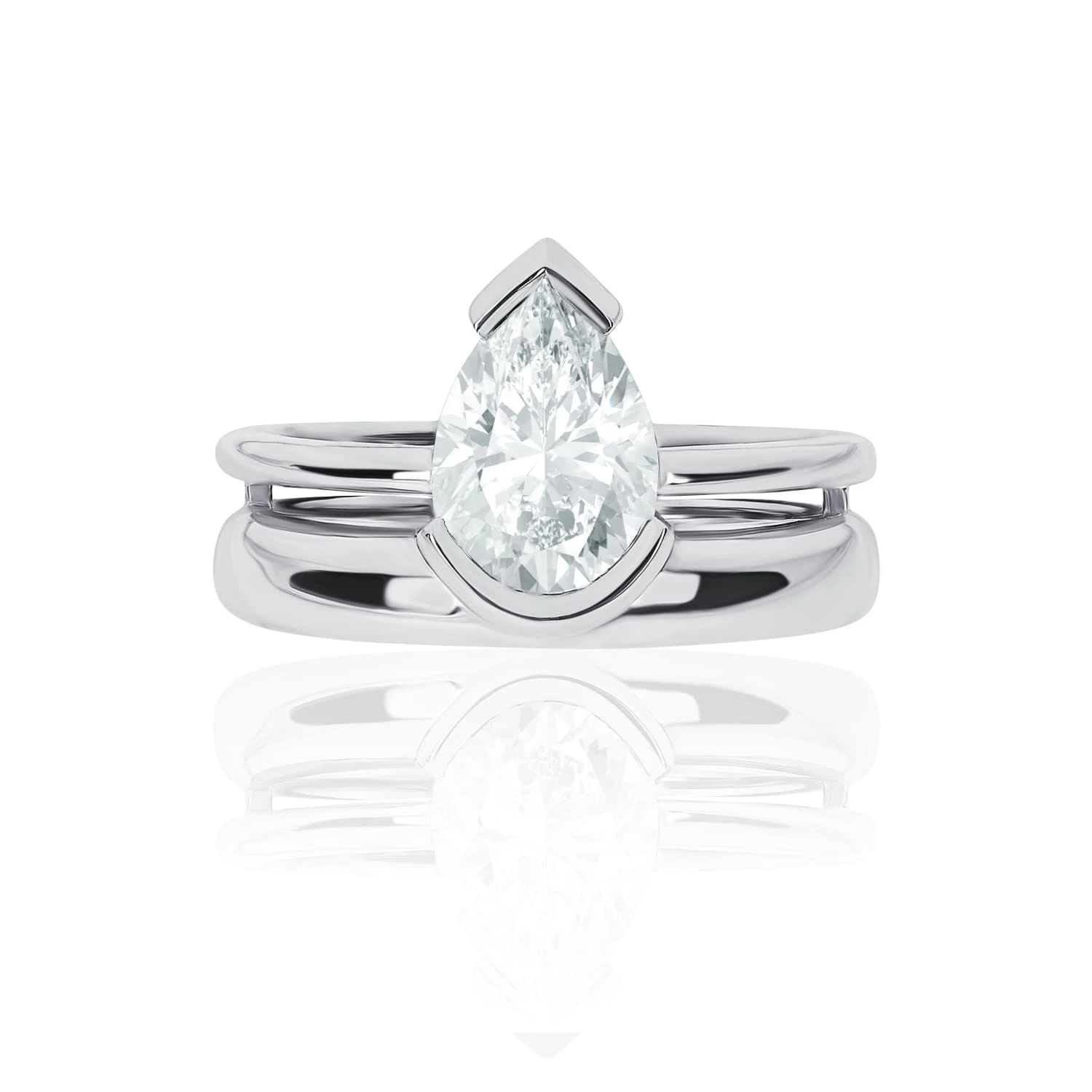 Серебряное кольцо PURITY с белым топазом
