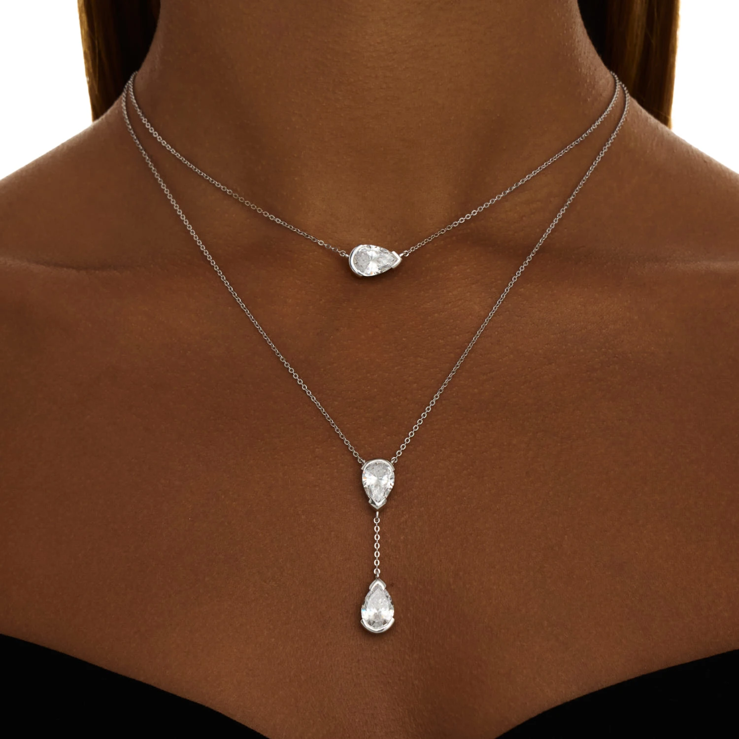 Серебряное колье PURITY с белым топазом