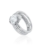 Серебряное кольцо PURITY с белым топазом