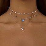 Серебряное колье-чокер с фианитами