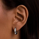Серьги-конго из серебра
