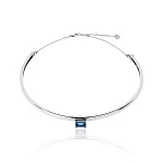 Серебряное жесткое колье PURITY с London топазом