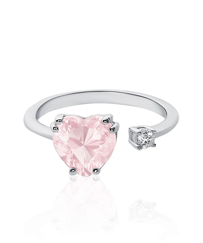 Серебряное разомкнутое кольцо SWEETHEART