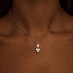 Серебряное колье на тонкой цепочке MAYA P с горным хрусталем