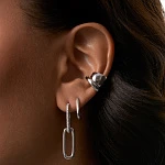 Серьги-трансформеры с фианитами серебряные