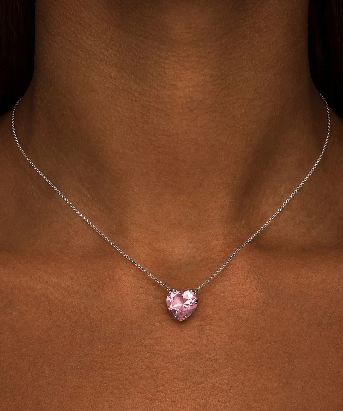Серебряное колье SWEETHEART с подвеской-сердцем