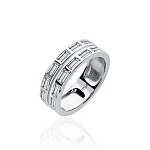 Серебряное кольцо HARMONY с фианитами в огранке Багет