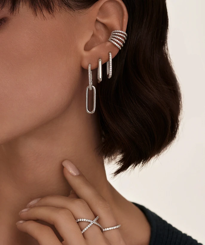 Базовые серьги из серебра
