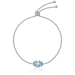 Серебряный браслет PURITY с топазом Sky