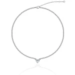 Серебряное колье с фианитом Angel
