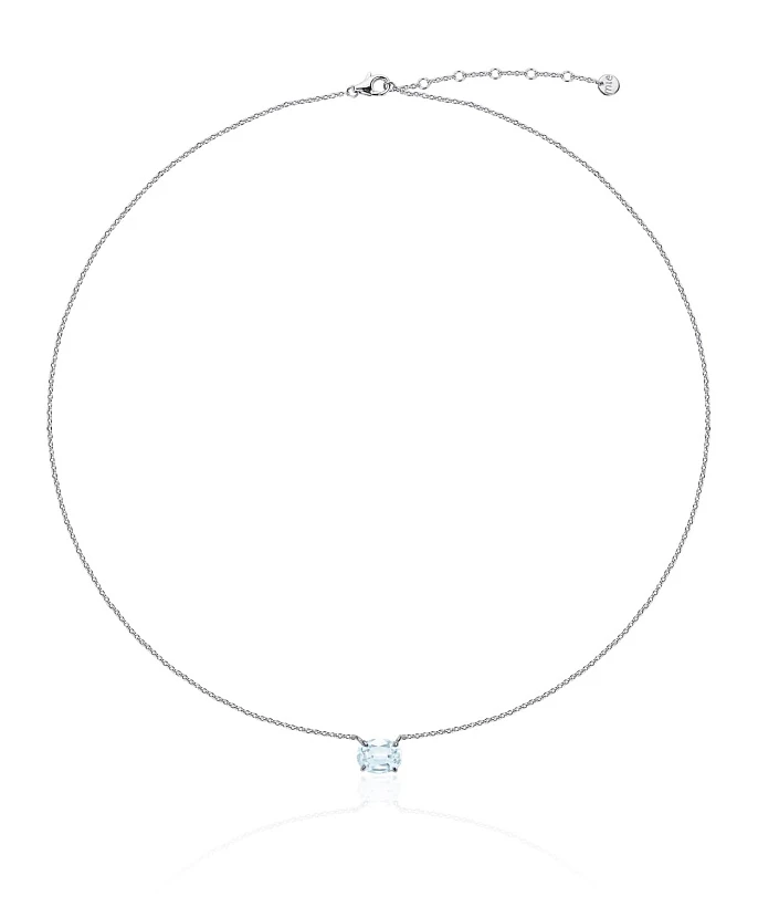 Серебряное колье PURITY с топазом Sky