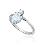 Серебряное кольцо PURITY с топазом Sky и фианитом