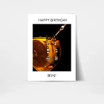 Открытка подарочная  Midnight серьги "Happy Birthday"