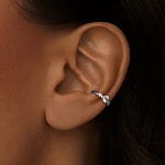 Серебряный кафф PURITY с белыми топазами