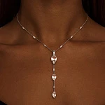 Серебряное колье MAYA P с горным хрусталем