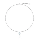 Серебряное колье PURITY с топазом Sky и фианитом