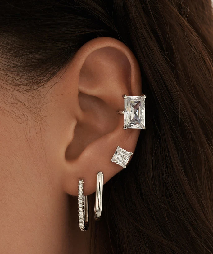 Базовые серьги из серебра