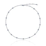 Серебряное колье-чокер с фианитами