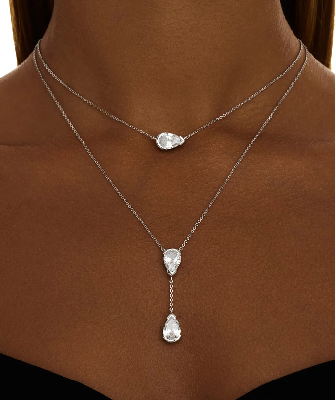 Серебряное колье PURITY с белым топазом